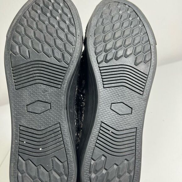 Mono design Black Silver Sequins High Top Lacing winter sneakers size 40EU/9,5US - Picture 3 of 11